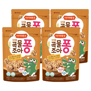 아이배냇 꼬마곡물조아퐁 과자 30g, 곡물맛, 4개