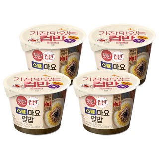 햇반컵반 스팸마요 덮밥, 219g, 4개