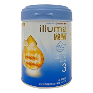 illuma 啟賦 3 幼兒成長專用配方奶粉，1-3歲適用，850公克，含有保護活性因子，銜接母乳, 850g, 1罐