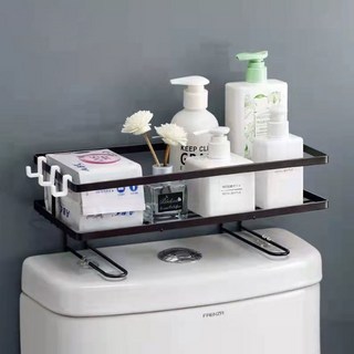 더자카 심플 철제 변기 욕실 선반, 블랙, 1개