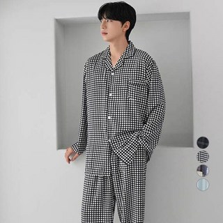 글램공감 남성용 팰리스 긴팔 투피스 파자마 세트