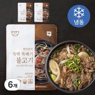 한인한식 뚝딱 뚝배기 불고기 (냉동), 400g, 6개