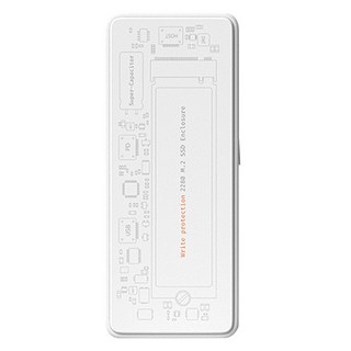HAGiBiS 鋁合金Type-C M.2 NVMe SSD硬碟盒擴充器 白色, 高速傳輸, 輕巧便攜, 1入, MC200Pro