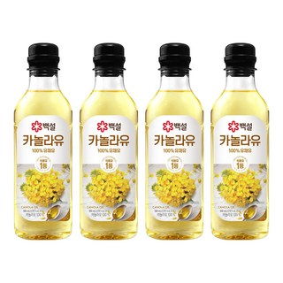 백설 카놀라유, 500ml, 4개