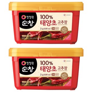 청정원순창 태양초 고추장, 2kg, 2개 대표 이미지 - 고추장 추천