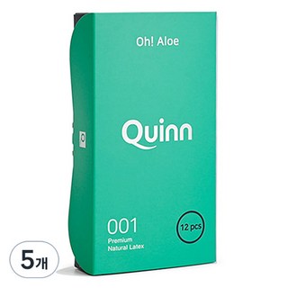 Quinn 001 오 알로에 울트라씬 무꼭지형 콘돔, 12개입, 5개 대표 이미지 - 성인용품 추천