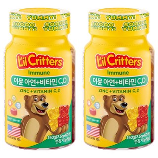 릴크리터스 이뮨C+아연&비타민 C D, 60정, 2개