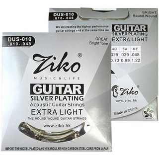 Ziko 와이든 통기타 스트링 2세트, DUS-010, 실버코팅