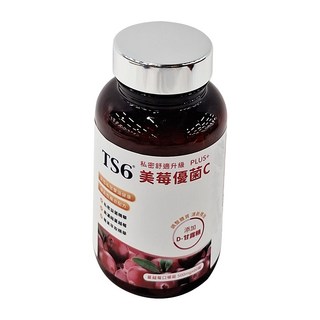 TS6 美莓優菌C PLUS+, 私密益菌精華, 添加D-甘露糖, 500mg, 60顆, 1罐
