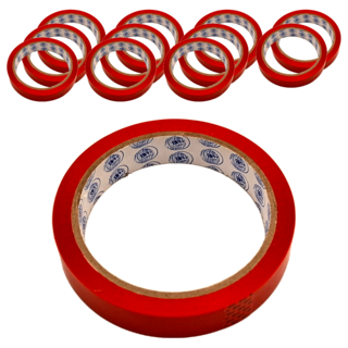 8H 顏色膠帶, 18mm*45M (紅), 台灣產, 紅色, 12個