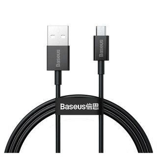 Baseus 倍思 優勝系列 Micro快充數據線 USB to Micro 2A, 1米/2米, 480Mbps, 1m, 黑色, 1個