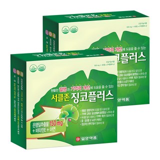 일양약품 서클존 징코플러스, 120정, 2개
