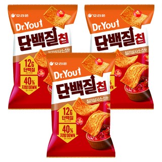 닥터유 단백질칩 칠리살사맛, 60g, 3개