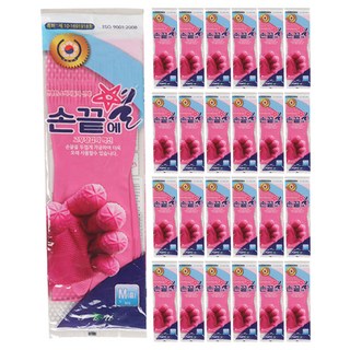 손끝에별 고무장갑 중 M, 분홍, 25세트