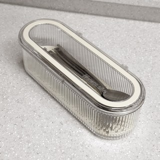 모나코올리브 클리어 테이블 수저함, 투명, 1개