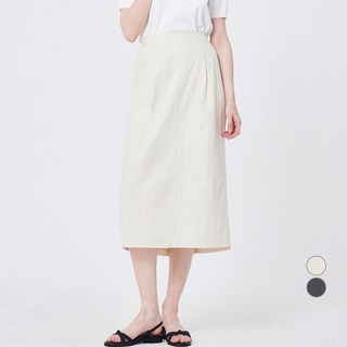ELLE PARIS A라인 바스락 밴딩 롱 스커트