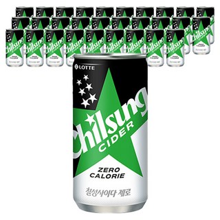 칠성사이다 제로, 210ml, 30개 대표 이미지 - 제로 탄산음료 추천