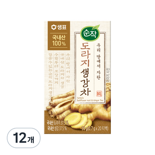 순작 도라지 생강차, 0.7g, 20개입, 12개