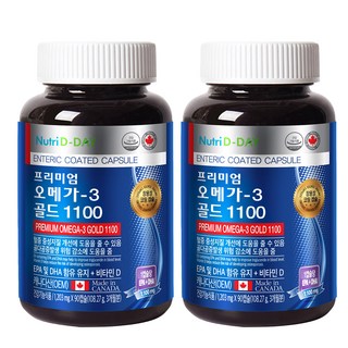뉴트리디데이 프리미엄 오메가3 골드 1100, 90정, 2개