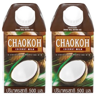 차오코 코코넛 밀크, 500ml, 2개