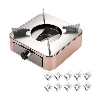 비타씨앤시 미니화로 스토브 스틸워머 + 라온 에탄올 고체연료 30g x 10p 세트, 핑크(워머), 1개
