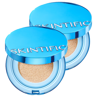 SKINTIFIC 柔霧氣墊粉底 11g, 01 香草色, 2個