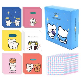 마음담아 베어리러브 미니 카드 6종 x 3p + 봉투 18p 세트, 혼합색상, 1세트