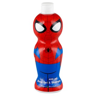 AIR-VAL SPIDERMAN 2合1 沐浴洗髮精 蜘蛛人萌Q收藏版, 400ml, 萌Q瓶身外觀, 洗淨身體與髮絲, 甜甜花果香, 1瓶