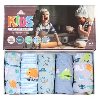 Kids Line 男童侏儸紀印花三角內褲 5入