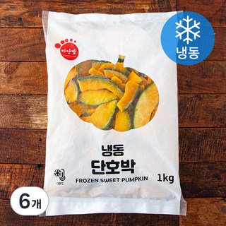 마당발 단호박 슬라이스 (냉동), 1kg, 6개