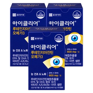 아이클리어 루테인 지아잔틴 오메가3, 60정, 3개