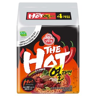 오뚜기 더핫 열라면 120g, 4개