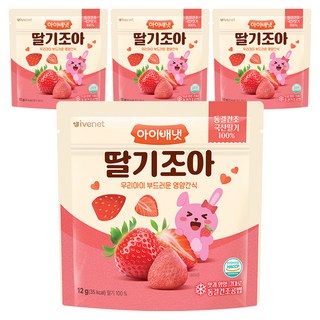 아이배냇 딸기 조아 과일칩, 12g x 4팩 출산/유아동