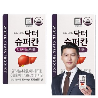 에이치엘사이언스 닥터슈퍼칸 밀크씨슬 루테인 27g, 30정, 2개