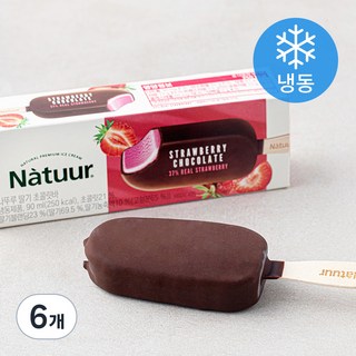 나뚜루 딸기 초콜릿 바 (냉동), 90ml, 1개입, 6개 대표 이미지 - 나뚜루 맛 추천