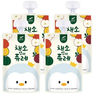 리틀스푼 채소인더퓨레, 혼합맛(사과/단호박/비트), 4개, 100g
