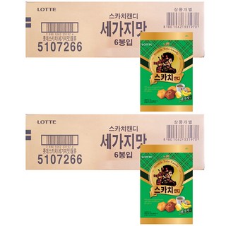 롯데웰푸드 스카치 캔디 세가지맛, 317g, 12개