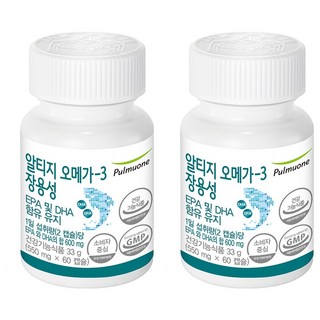 풀무원 알티지오메가3 장용성 EPA 및 DHA, 60정, 2개