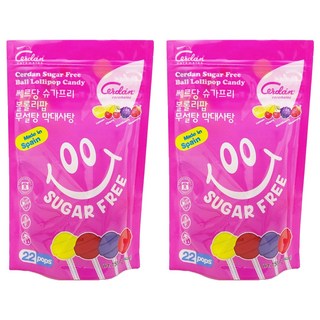 카라멜세르단 슈가프리 무설탕 볼롤리팝 막대사탕, 150g, 2개