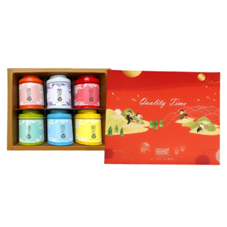 無藏茗茶 會開花的茶禮盒, 精緻六入禮盒, 六種花型一次擁有, 真空包裝設計, 1盒