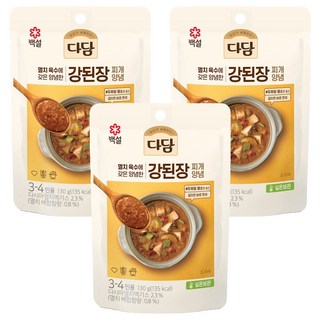 다담 강된장 찌개양념, 3개, 130g
