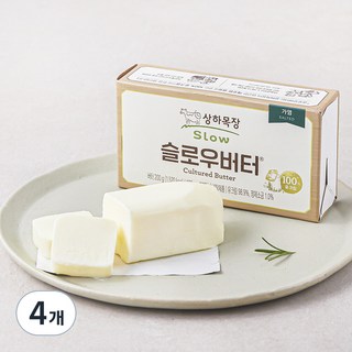 상하목장 슬로우 가염버터, 200g, 4개
