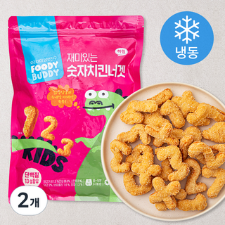 푸디버디 재미있는 숫자 치킨너겟 (냉동), 500g, 2개