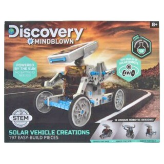 Discovery MINDBLOWN 12合1太陽能機器人,太陽能車輛創造,197個易於組裝的零件, 1盒
