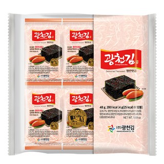 광천김 광천 명란맛 김, 4g, 12개