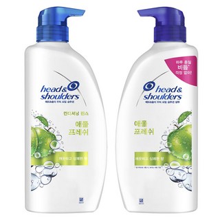 헤드앤숄더 애플 프레쉬 두피 샴푸 깨끗하고 상쾌한 향 850ml + 컨디셔닝 린스 850ml, 1세트