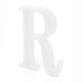 쿠 홈 인테리어 소품 스텐딩 이니셜 02, R (화이트)