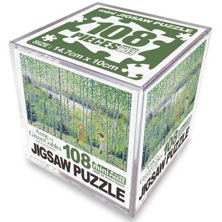 HAKSAN 鶴山文化社 Red Hair Anne Birch Forest Green Wind Mini Cube Jigsaw Puzzle, 108件, 108 件, 混合顏色