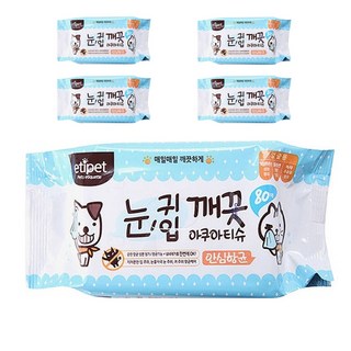 에티펫 반려동물용 눈귀입 깨끗 아쿠아티슈, 300g, 5개