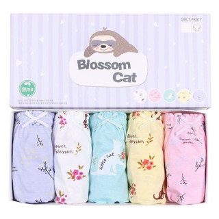 Kids Line 女童印花三角內褲 5入